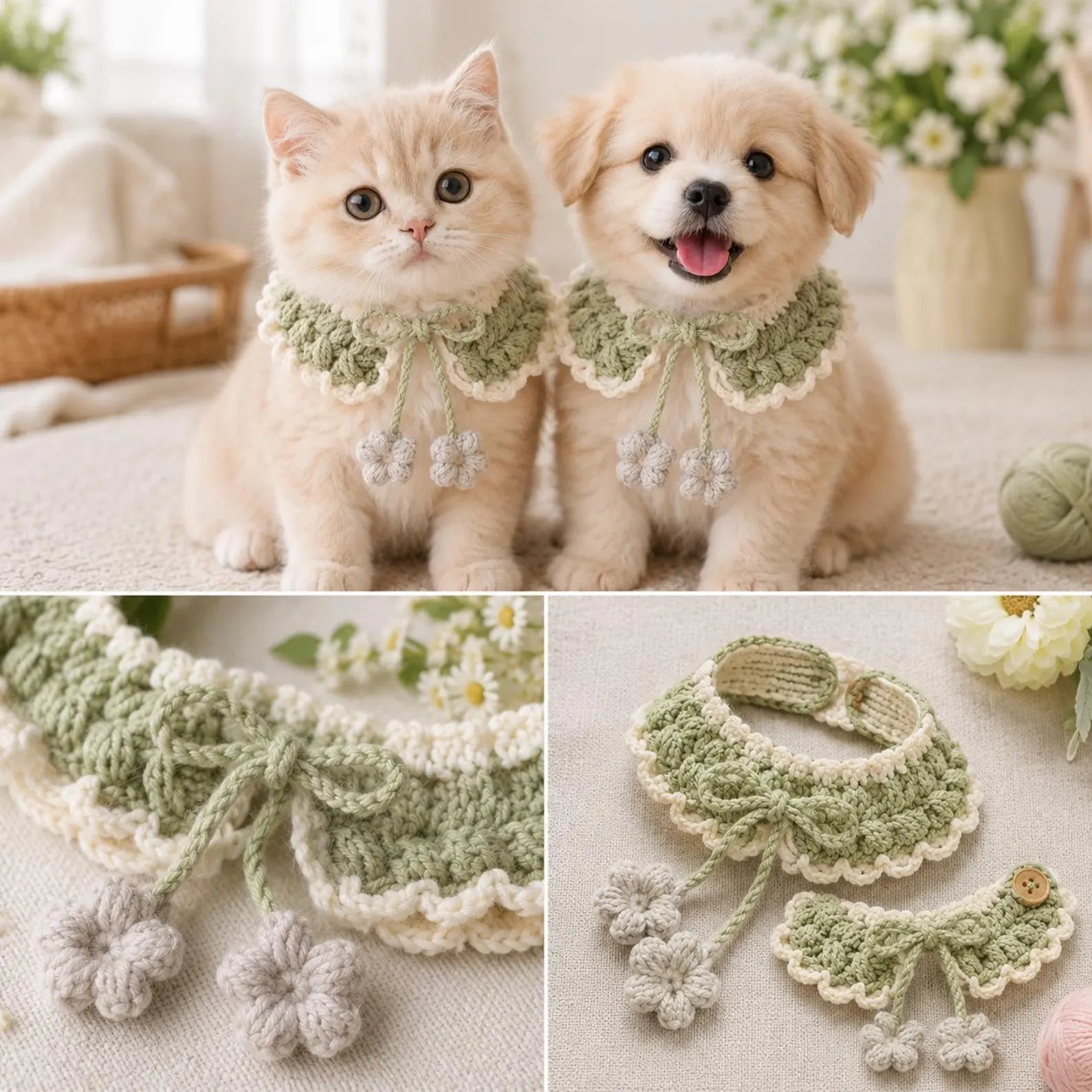 Cat & Dog Neck Collar Crochet Pattern